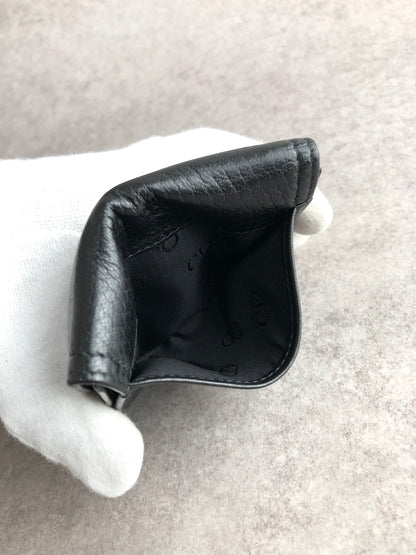 Christian Dior Logo Motif Coin Purse Black Vintage dzteww