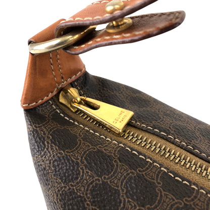 CELINE Macadam Blason Small Handbag Brown Vintage 2t2tek