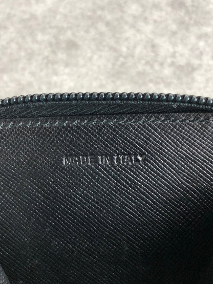 PRADA Tessuto Triangle Logo Coin Purse Black Vintage 4nbjju