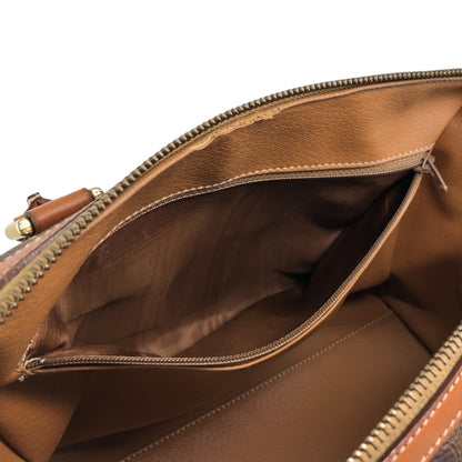 CELINE Macadam Blason Small Boston bag Brown Vintage b7bj7n