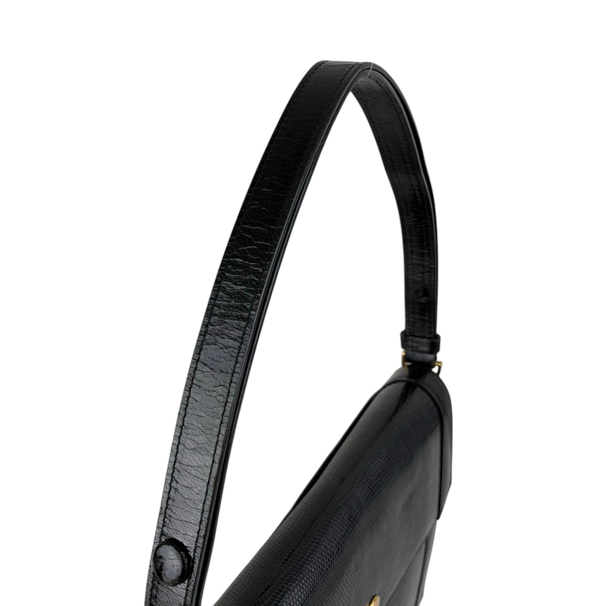 Yves Saint Laurent YSL Logo Shoulder bag Black Vintage 8mrrci