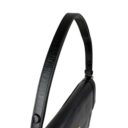 Yves Saint Laurent YSL Logo Shoulder bag Black Vintage 8mrrci
