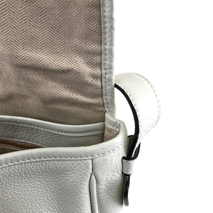 LOEWE Logo Embossed Shoulder bag White Vintage zpjrde