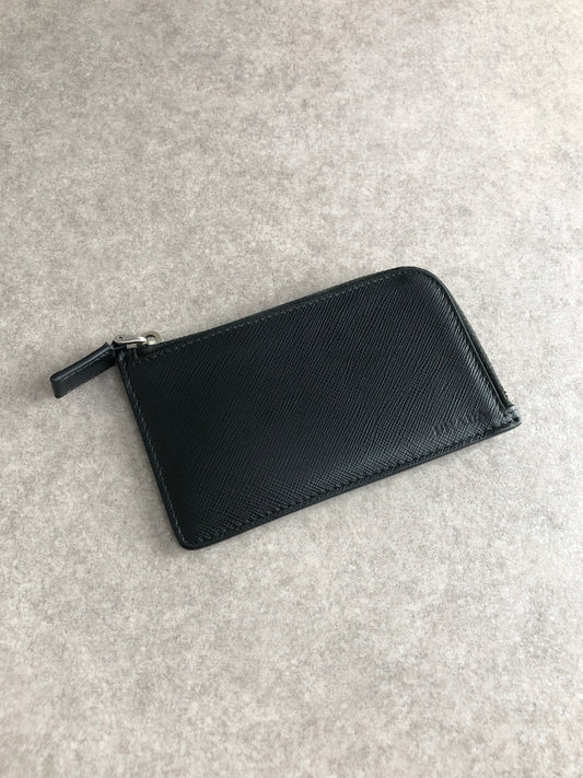 PRADA Logo Embossed Wallet Black Vintage darw4w