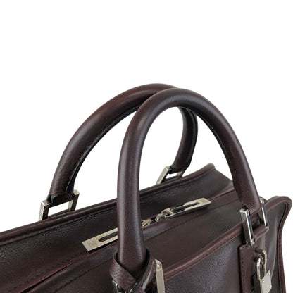 LOEWE Amazona Anagram Small Boston bag Handbag Brown Vintage mc3mx6
