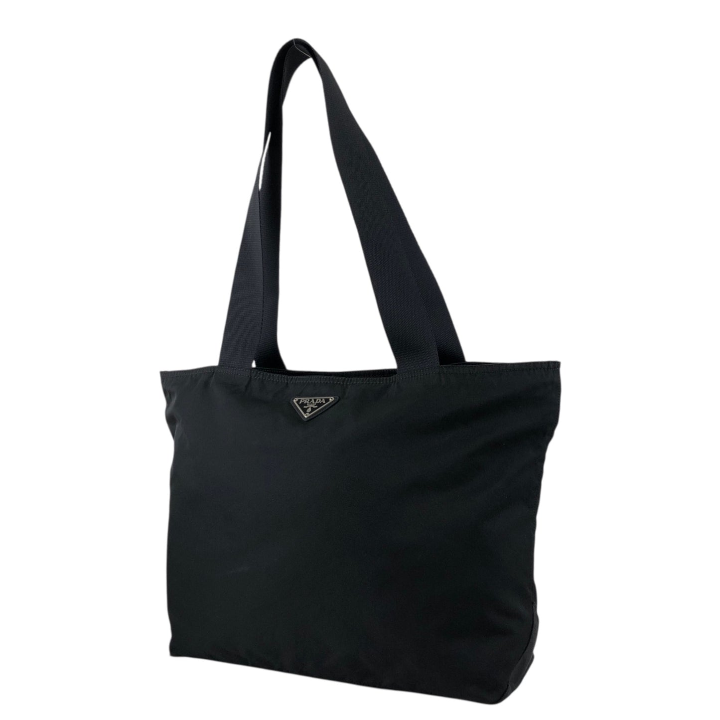 PRADA Tessuto Triangle Logo Totebag Black Vintage f5d8z2