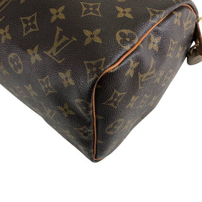 LOUIS VUITTON Monogram Small Boston bag Handbag Brown Vintage 232hgi