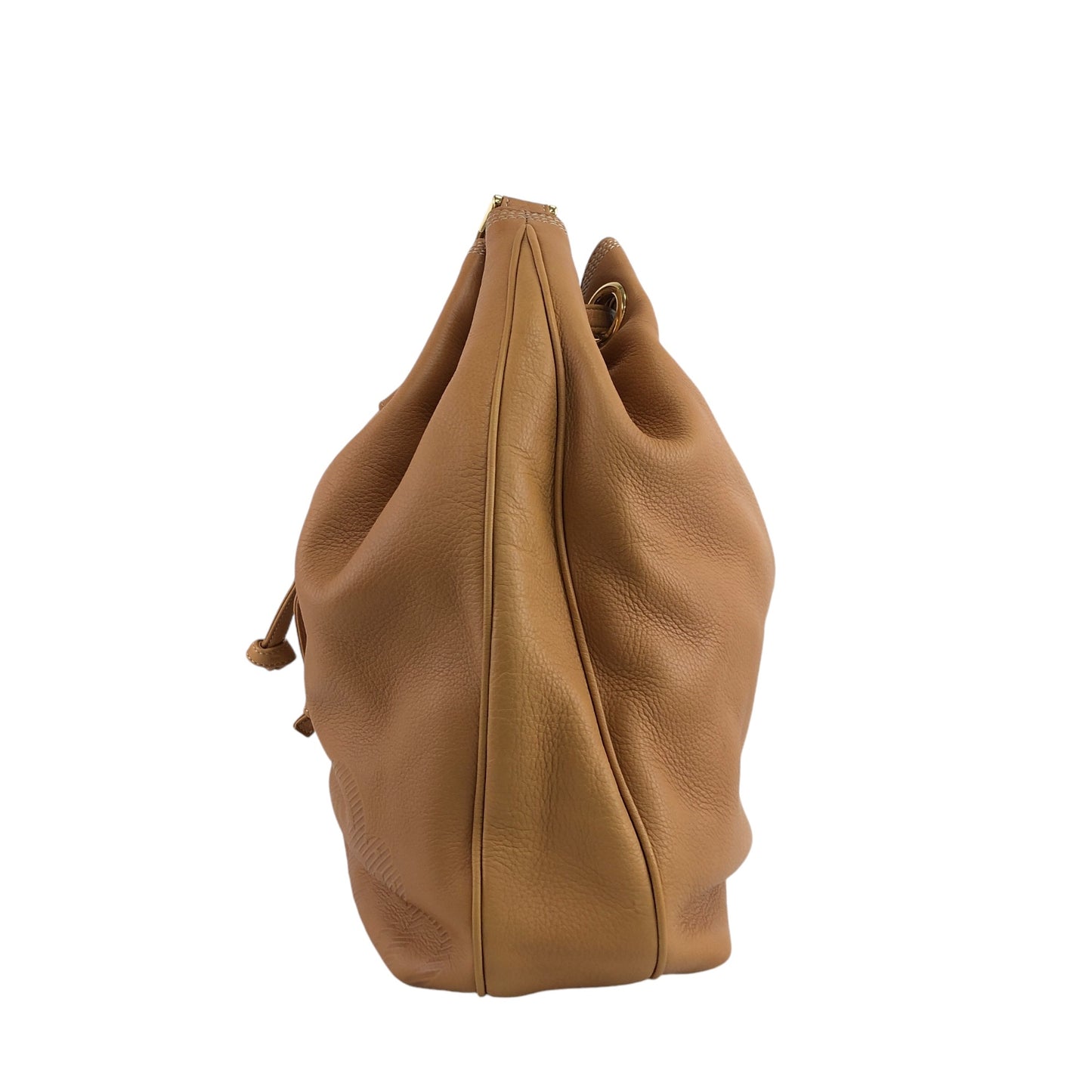 LOEWE Anagram Drawstring Shoulder bag Camel Vintage kx8vz3