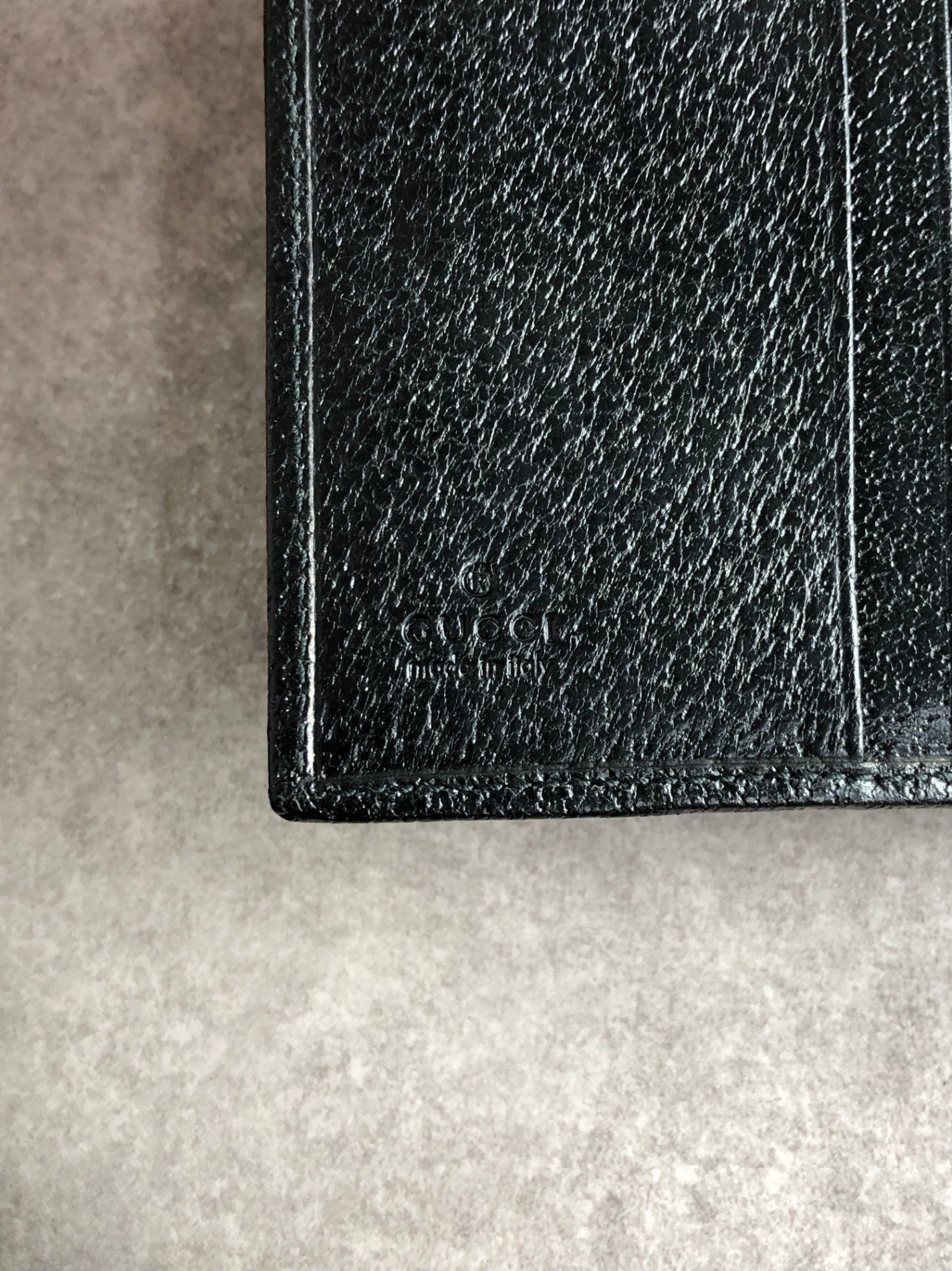 GUCCI Folded Wallet Black Vintage 8y2ge6
