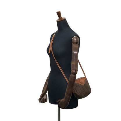 CELINE Macadam Blason Shoulder bag Brown Vintage y5kjmd