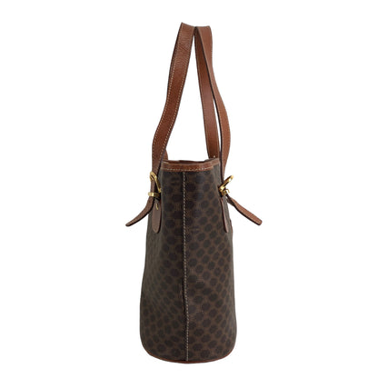 CELINE Macadam Blason Tote bag Bucket bag Brown Vintage mm7eyt