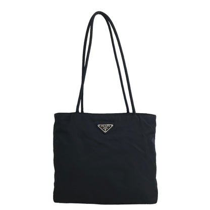 PRADA Triangle Logo  Nylon Handbag Totebag Black Vintage s5is3j