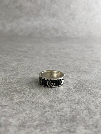 GUCCI GG Ring Silver Vintage gun8zt
