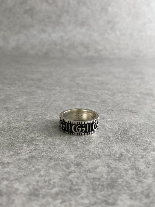 GUCCI GG Ring Silver Vintage gun8zt