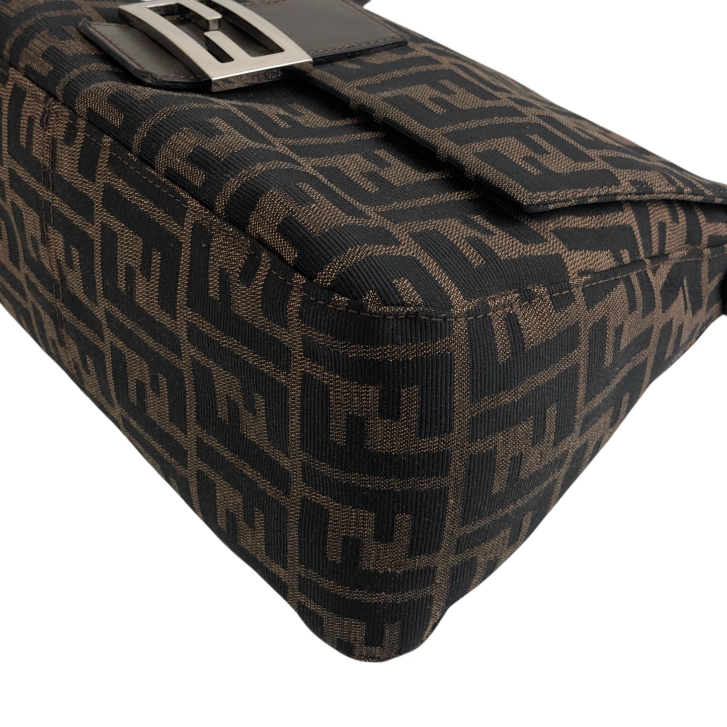 FENDI Zucca Mamma Baguette Shoulder bag Brown Vintage rj4ghi