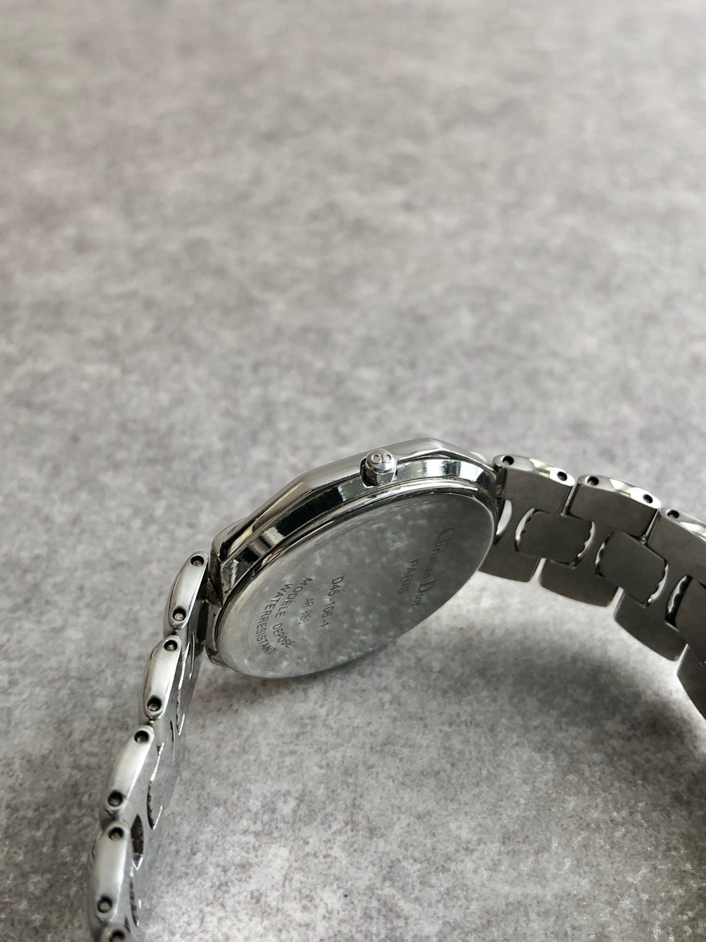 Christian Dior Quartz Watch Silver D45-106-1 Vintage m4evpi