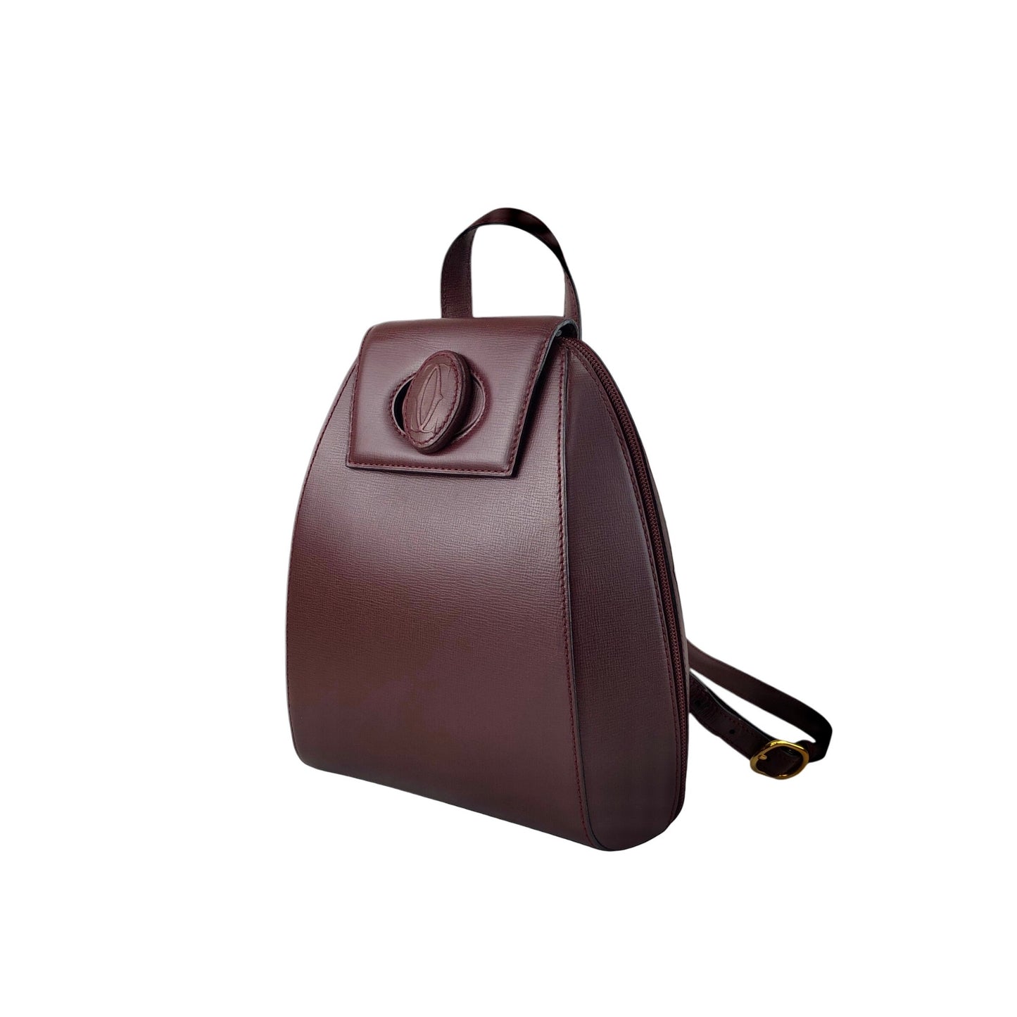 Cartier Turn Lock Backpack Bordeaux Vintage 4bx5iv