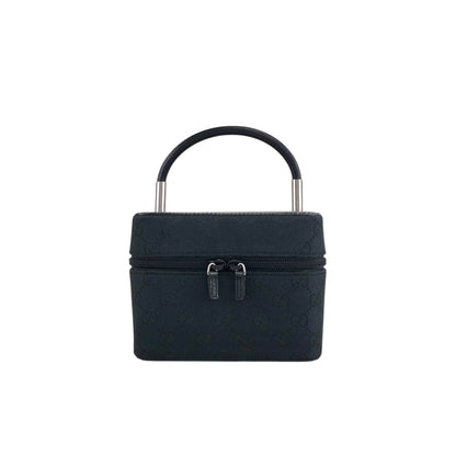GUCCI GG Canvas Small Handbag Vanity bag Black Vintage 3z7xau