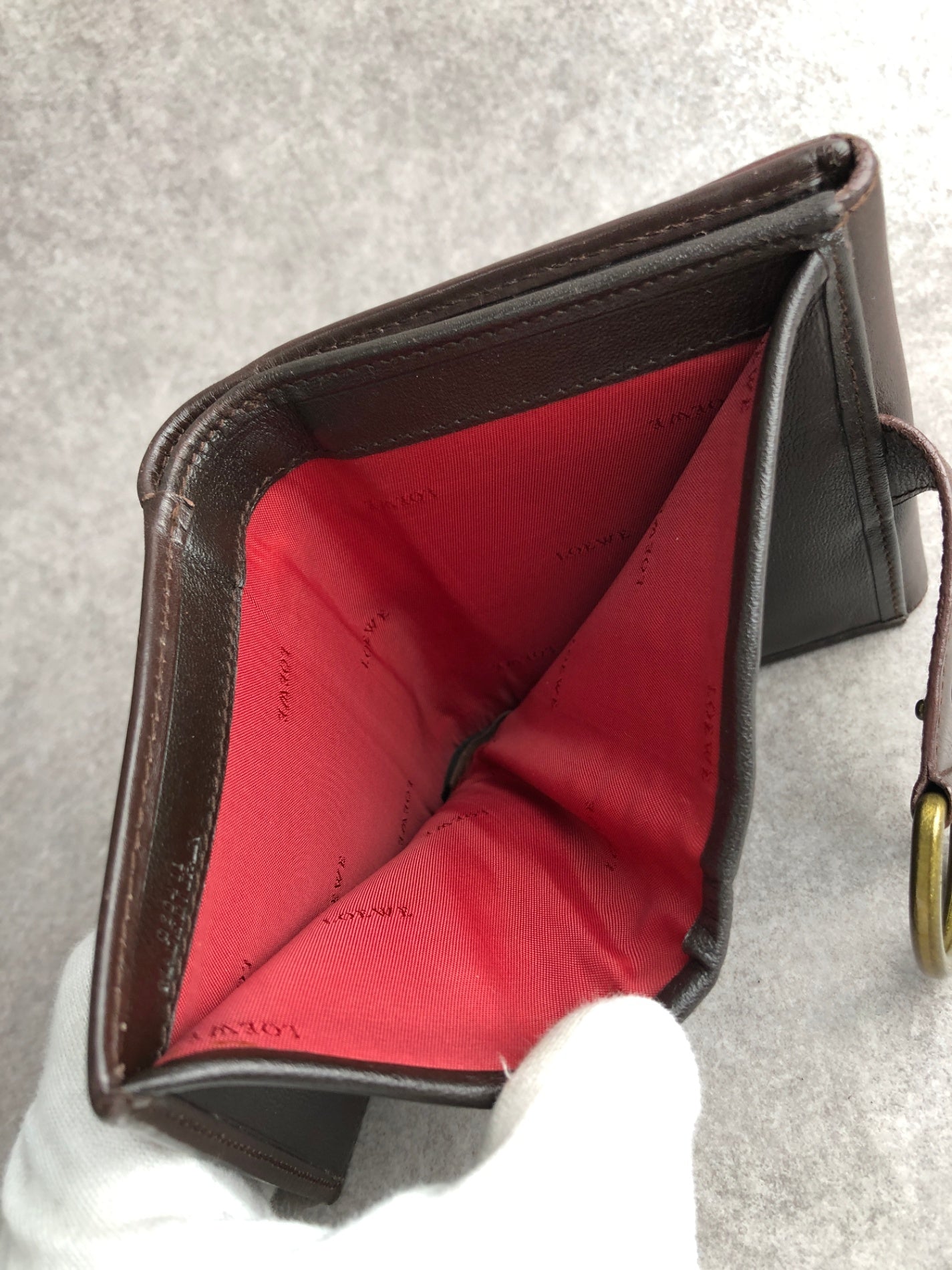 LOEWE Anagram Folded Wallet Beige Vintage etbwwx