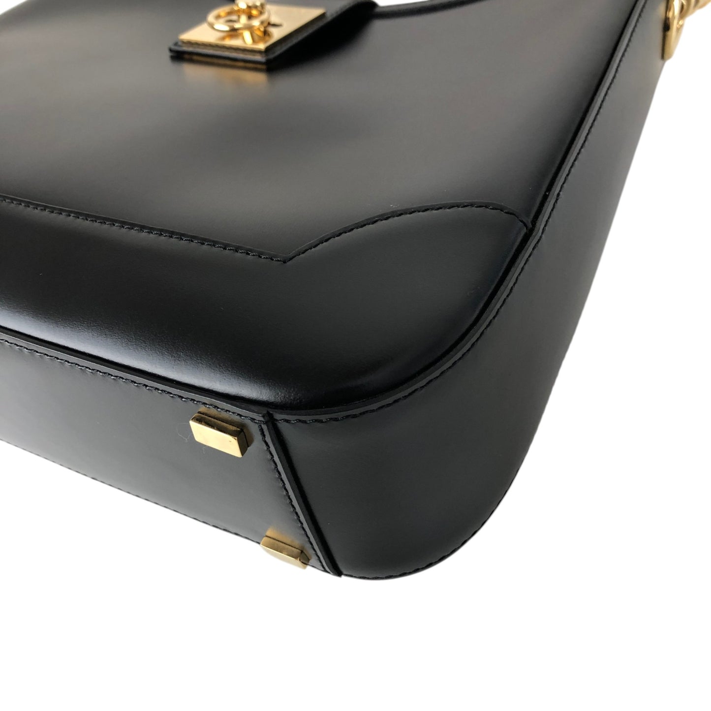 CELINE Gancini Shoulder bag Black Vintage ucswkg