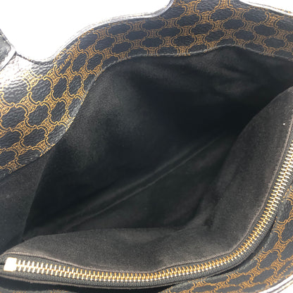 CELINE Macadam Logo Handbag Black Vintage v6cari