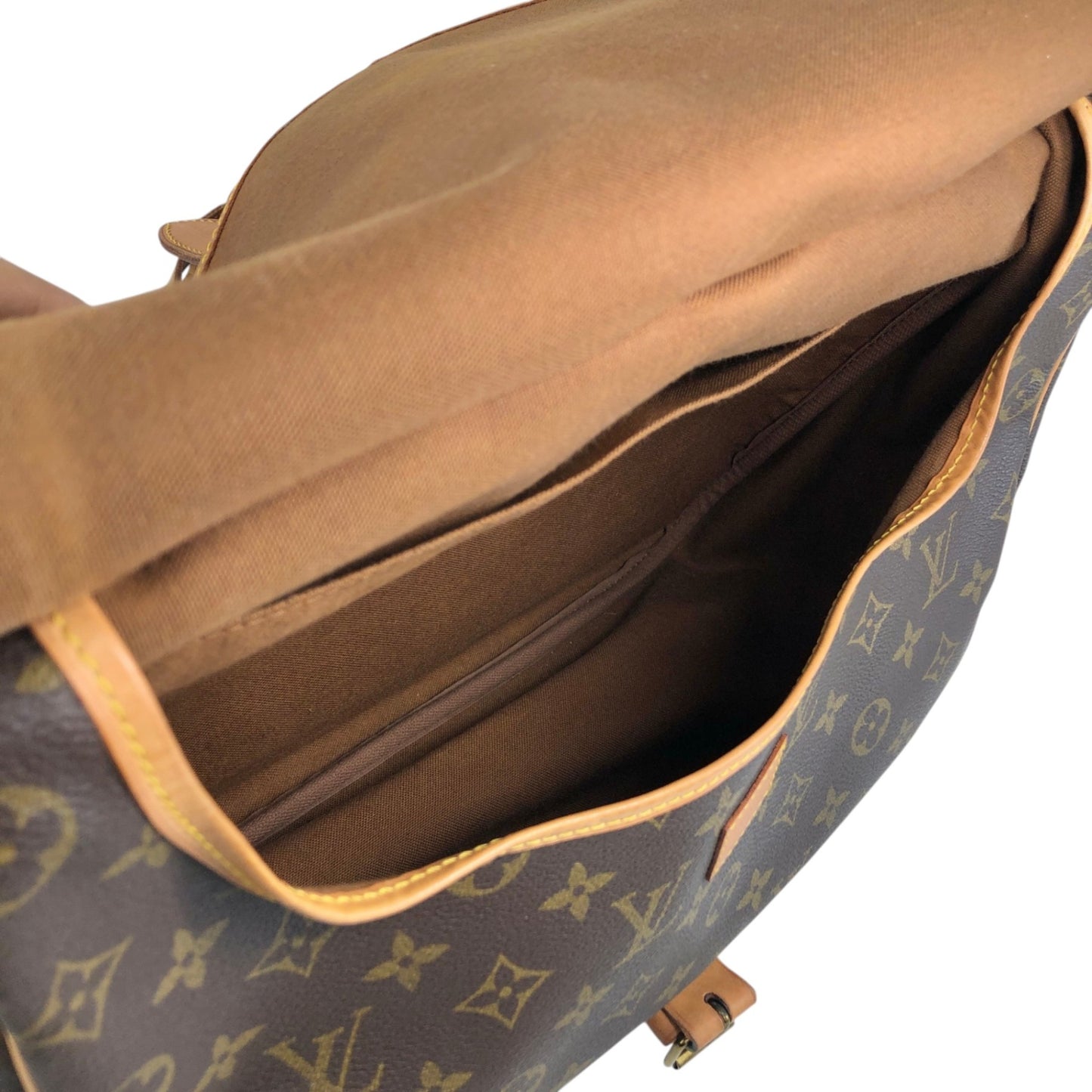 LOUIS VUITTON Monogram Shoulder bag Brown Vintage jer2hr