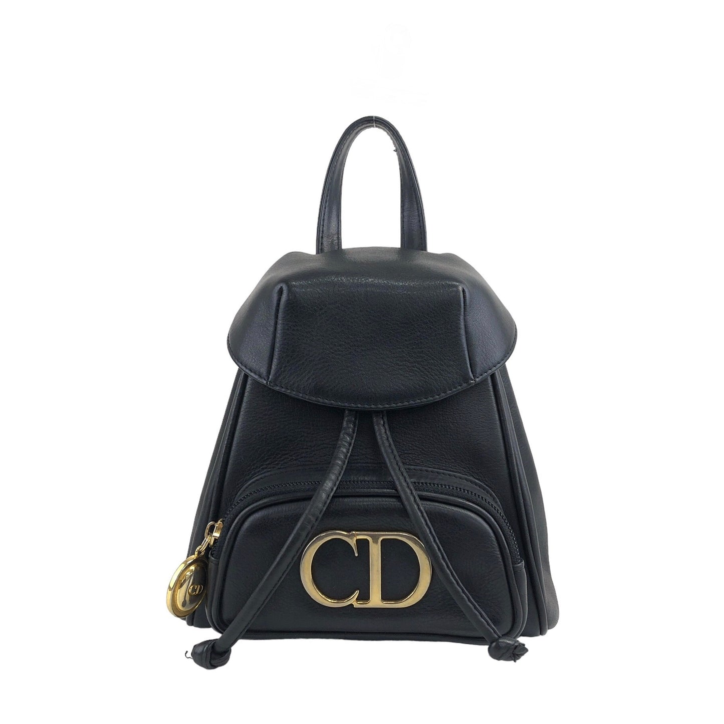 Christian Dior CD Logo Backpack Black Vintage ktsewf