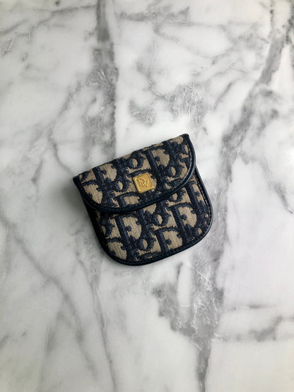 Christian Dior Trotter Coin Purse Navy Vintage xv8d8k