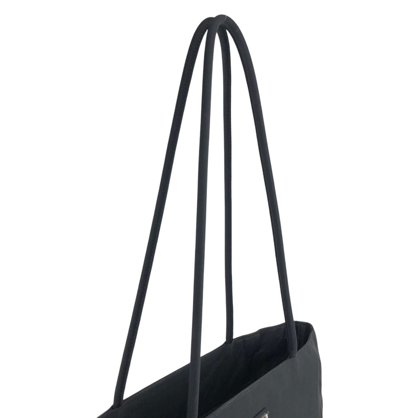 PRADA Triangle Logo Totebag Black Vintage hidgup