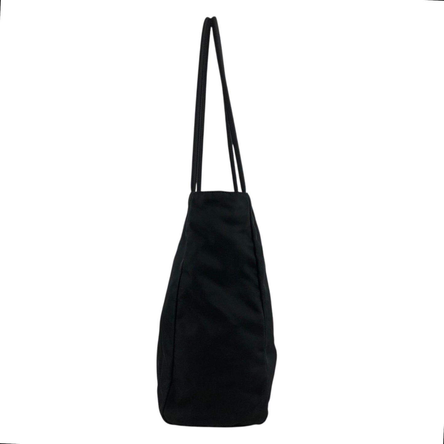 PRADA Tessuto Triangle Logo Totebag Black Vintage rsxruc