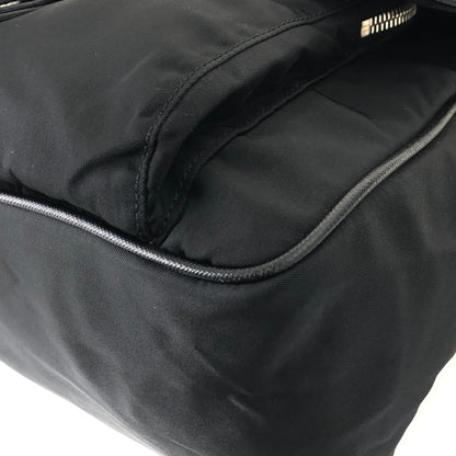 PRADA Triangle Logo Front Buckle Shoulder bag Black Vintage n23xhp