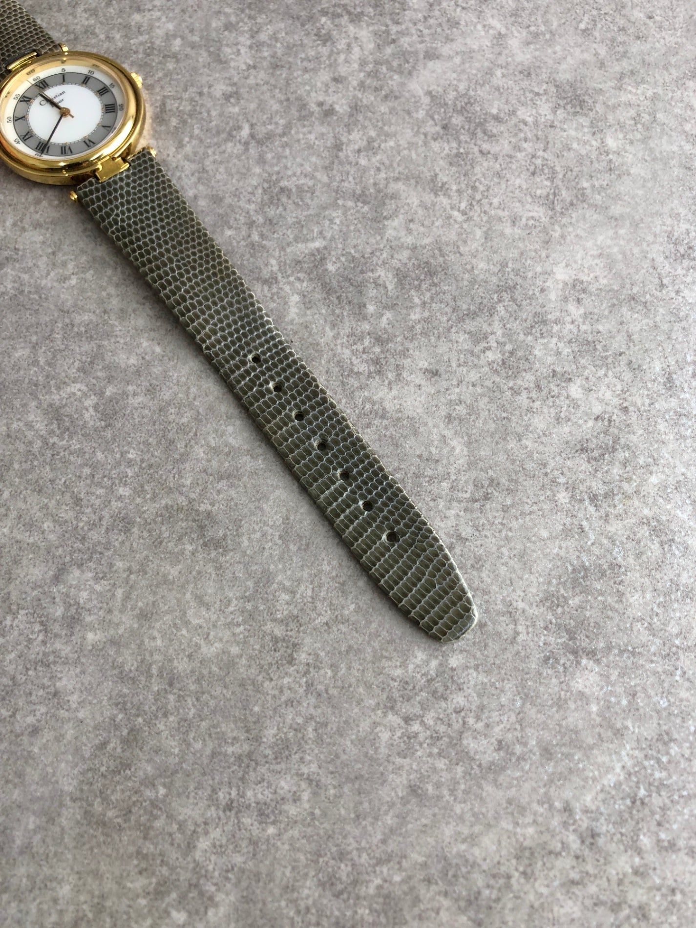 Christian Dior Quartz Watch Gold×Gray 3006 Vintage vwkm72