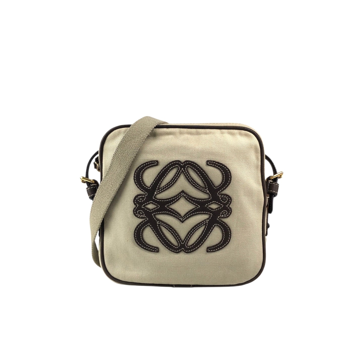 LOEWE Anagram Shoulder bag Beige Vintage skbtbz