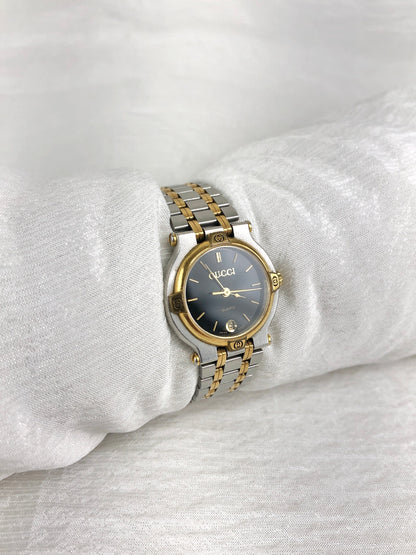 GUCCI Watch Silver×Gold 9000L Vintage r346dk