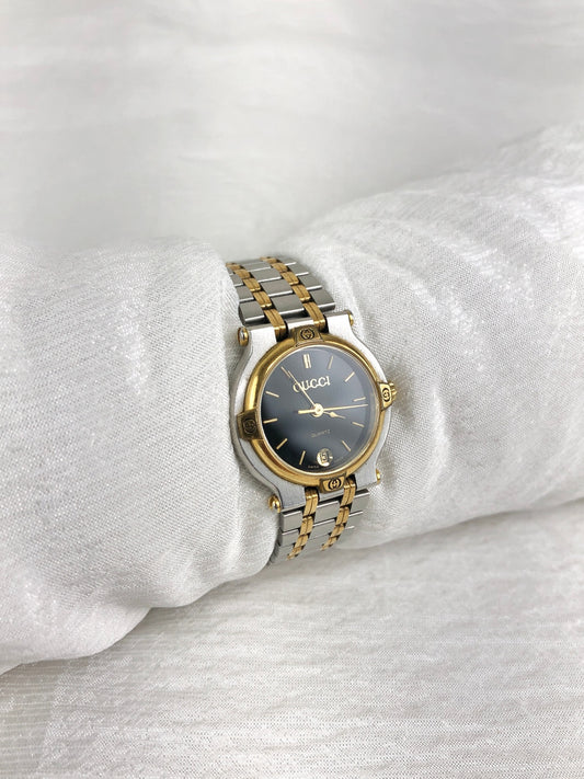 GUCCI Watch Silver×Gold 9000L Vintage r346dk