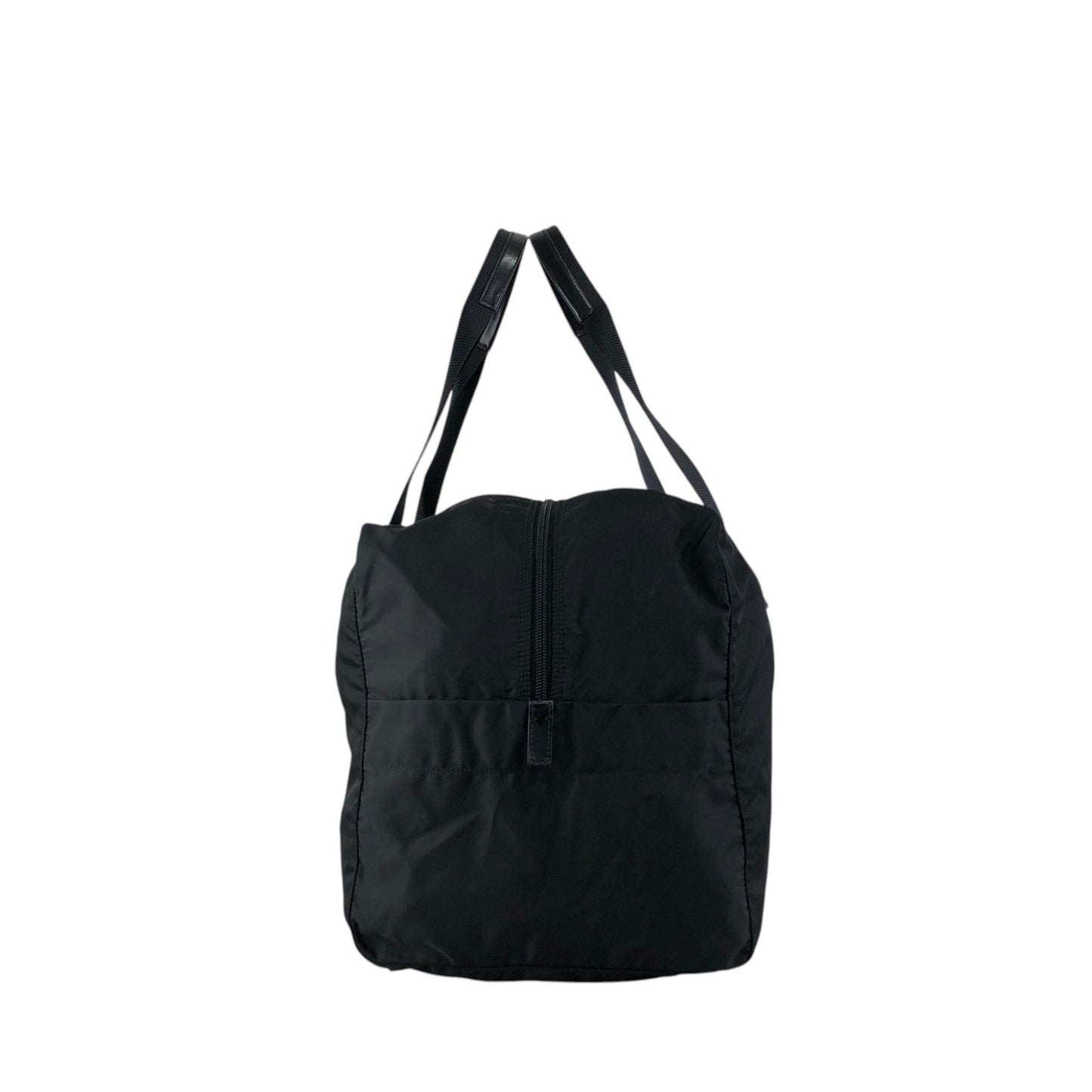 PRADA Tessuto Triangle Logo Boston bag Black Vintage utr82b