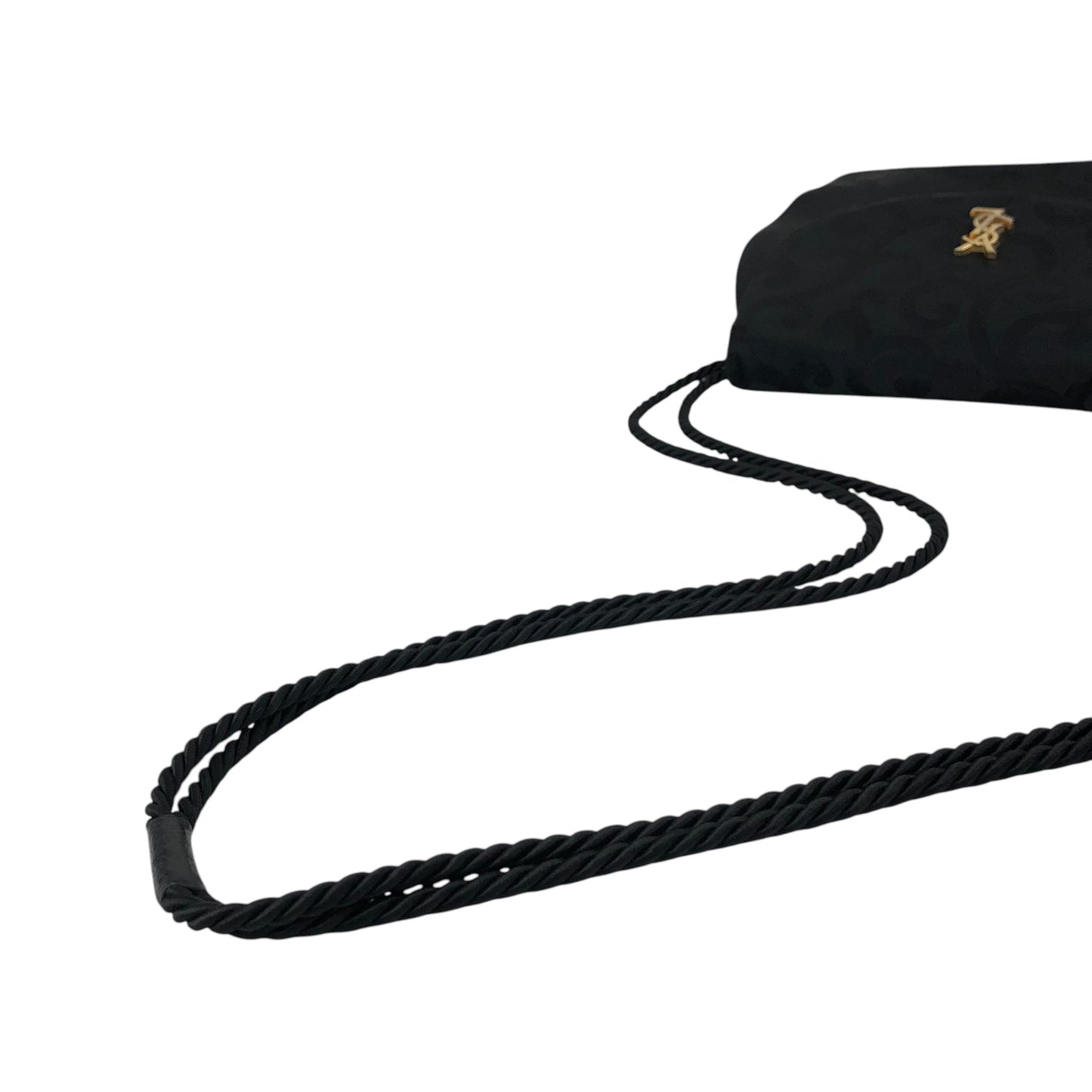 Yves Saint Laurent YSL Logo Shoulder bag Black Vintage dw4znj