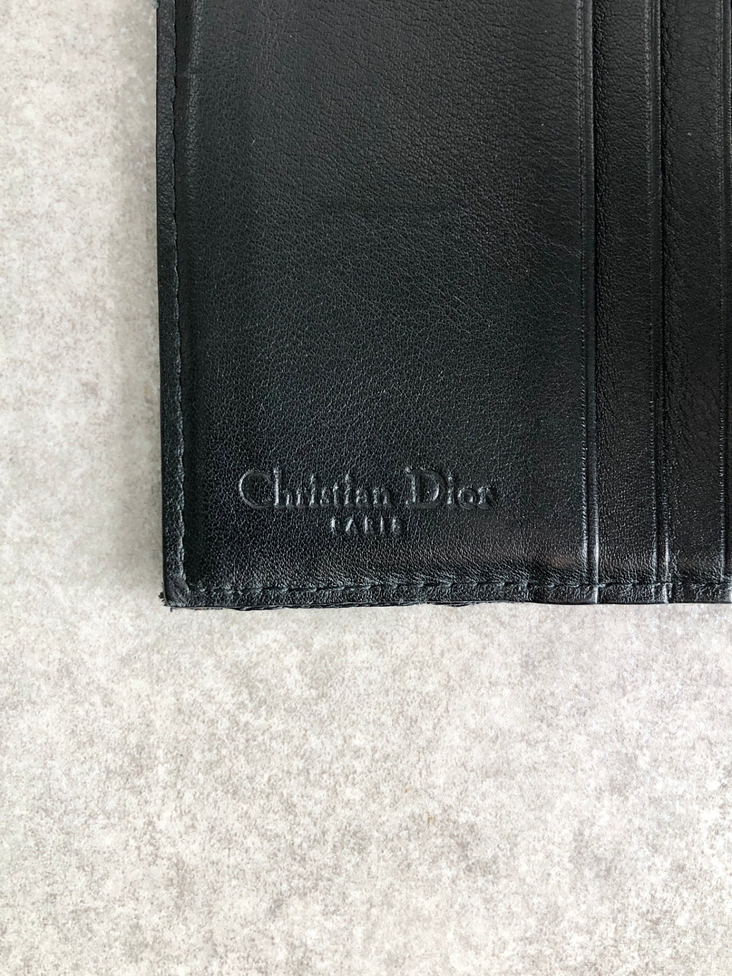 Christian Dior Street Chic Logo Folded Wallet Black Vintage u55wnp