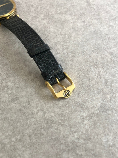GUCCI Watch Black×Gold Vintage x7vvmr