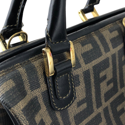 FENDI Zucca Two-way Small Boston bag Shoulder bag Brown Vintage sfanas