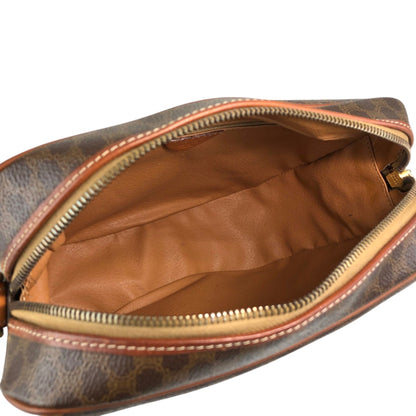 CELINE Macadam Blason Front Buckle Shoulder bag Brown Vintage n75n6t