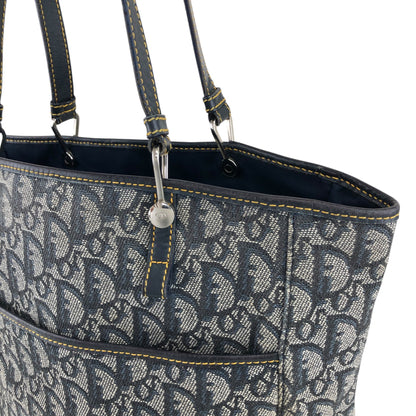 Christian Dior Trotter Totebag Navy Vintage mf286d