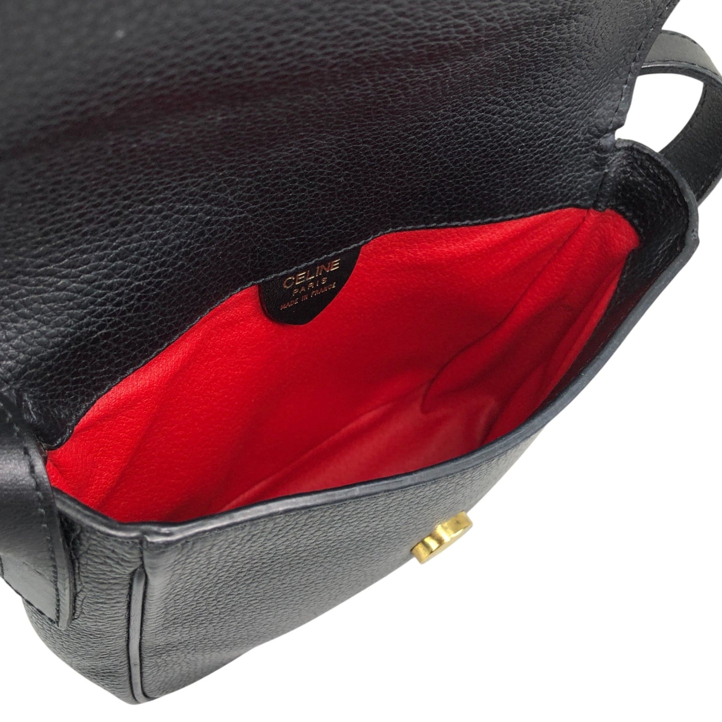 CELINE Toggle Clasp Shoulder bag Black Vintage 6i3ni8