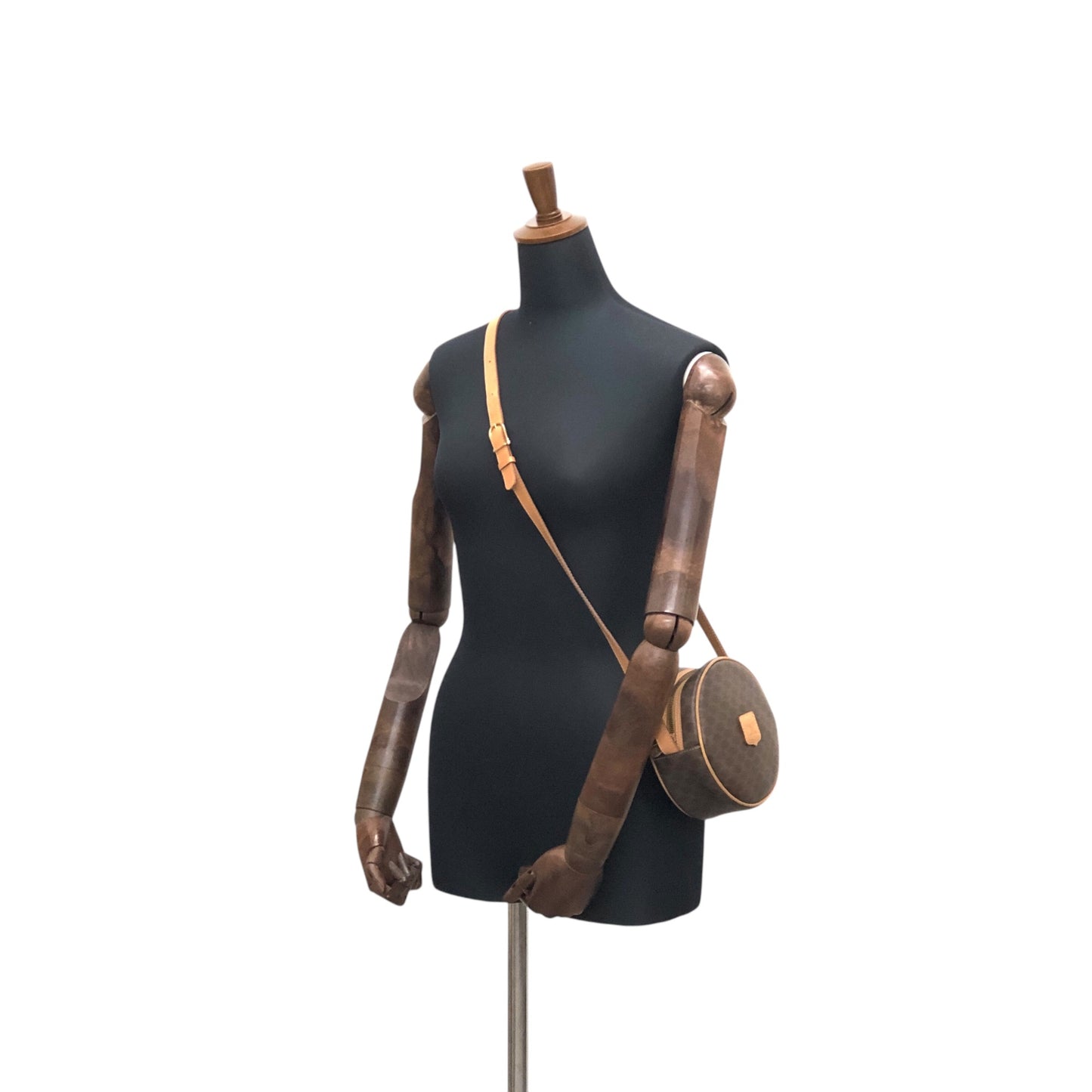 CELINE Macadam Blason Shoulder bag Brown Vintage 6ufdi7