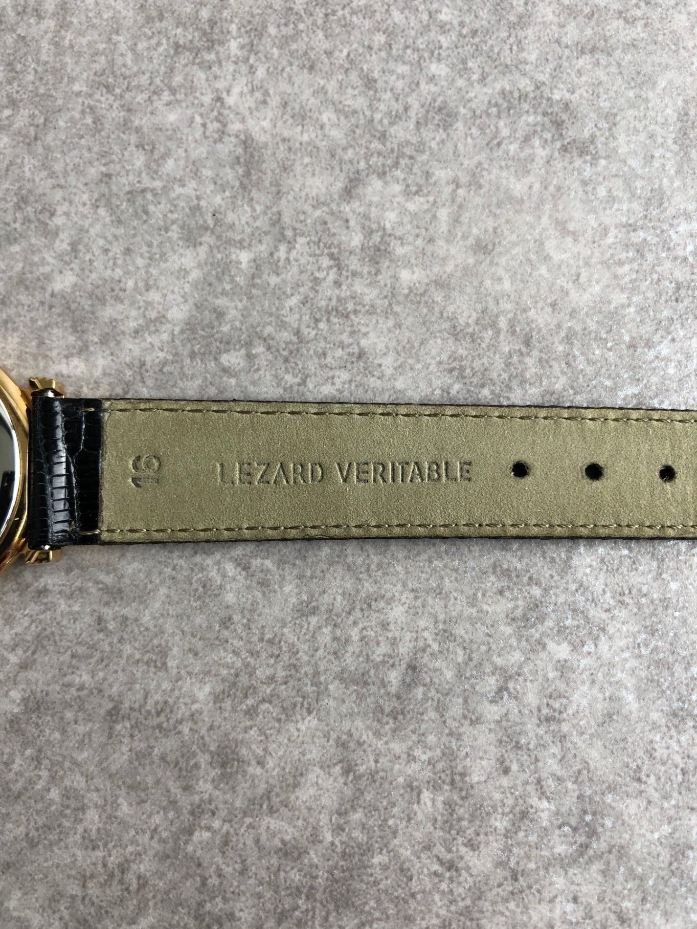 Christian Dior Logo Watch Gold×Black Vintage 76nb8k