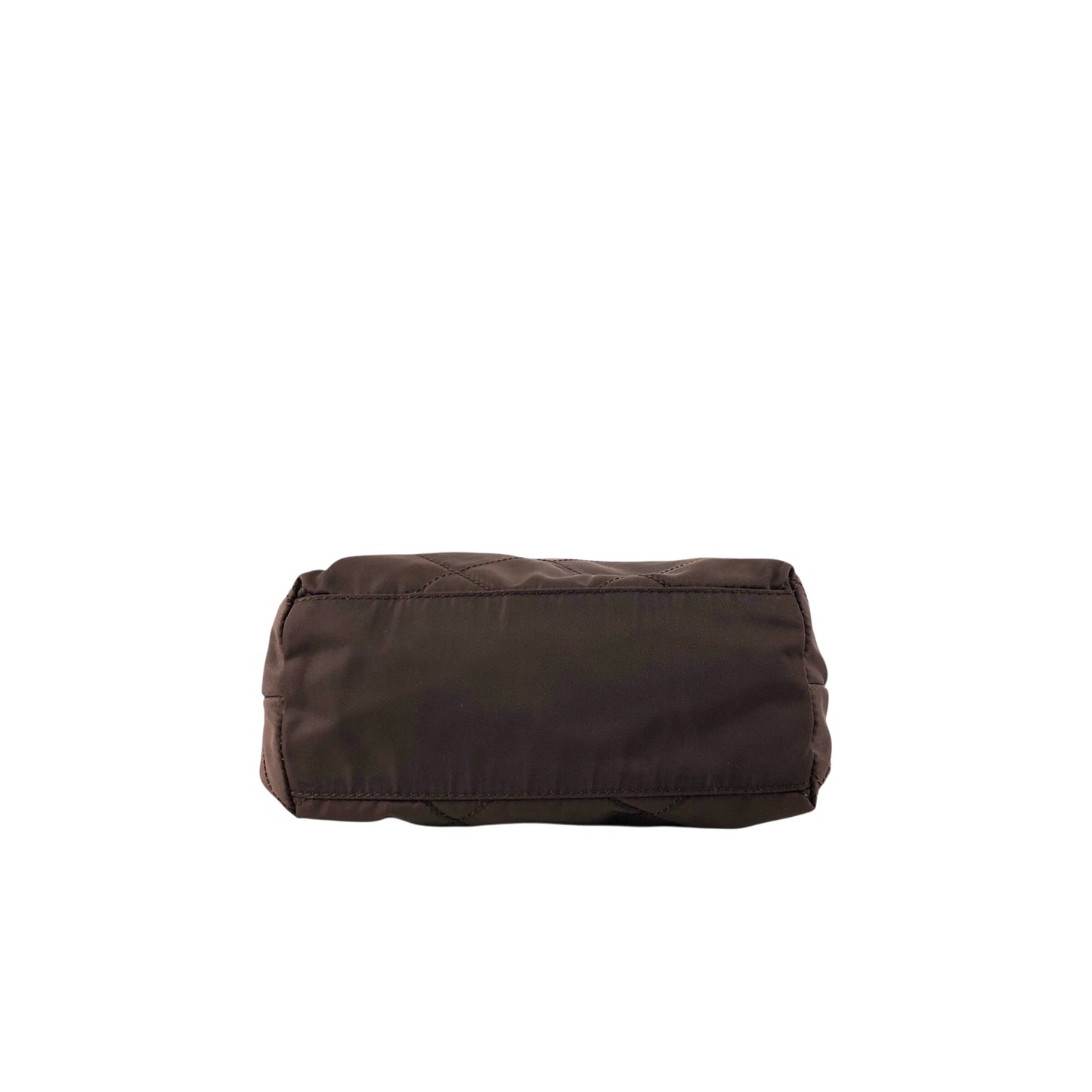 PRADA Triangle Logo Chain Shoulder bag Brown Vintage da3gbv