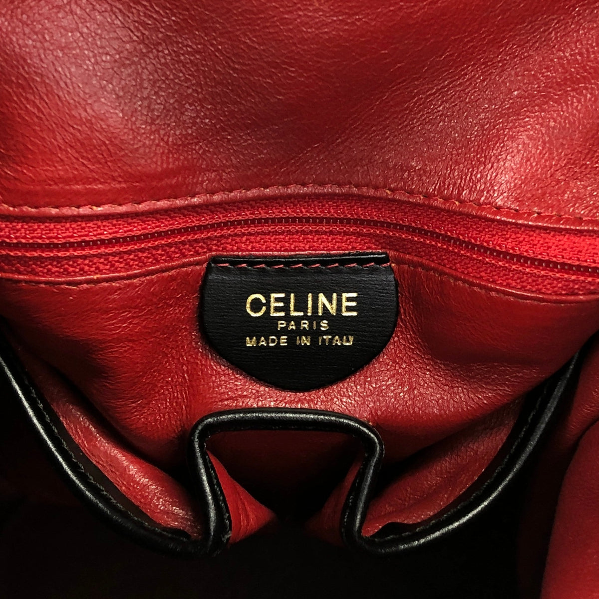 CELINE Gancini Backpack Black Vintage 6s3thv