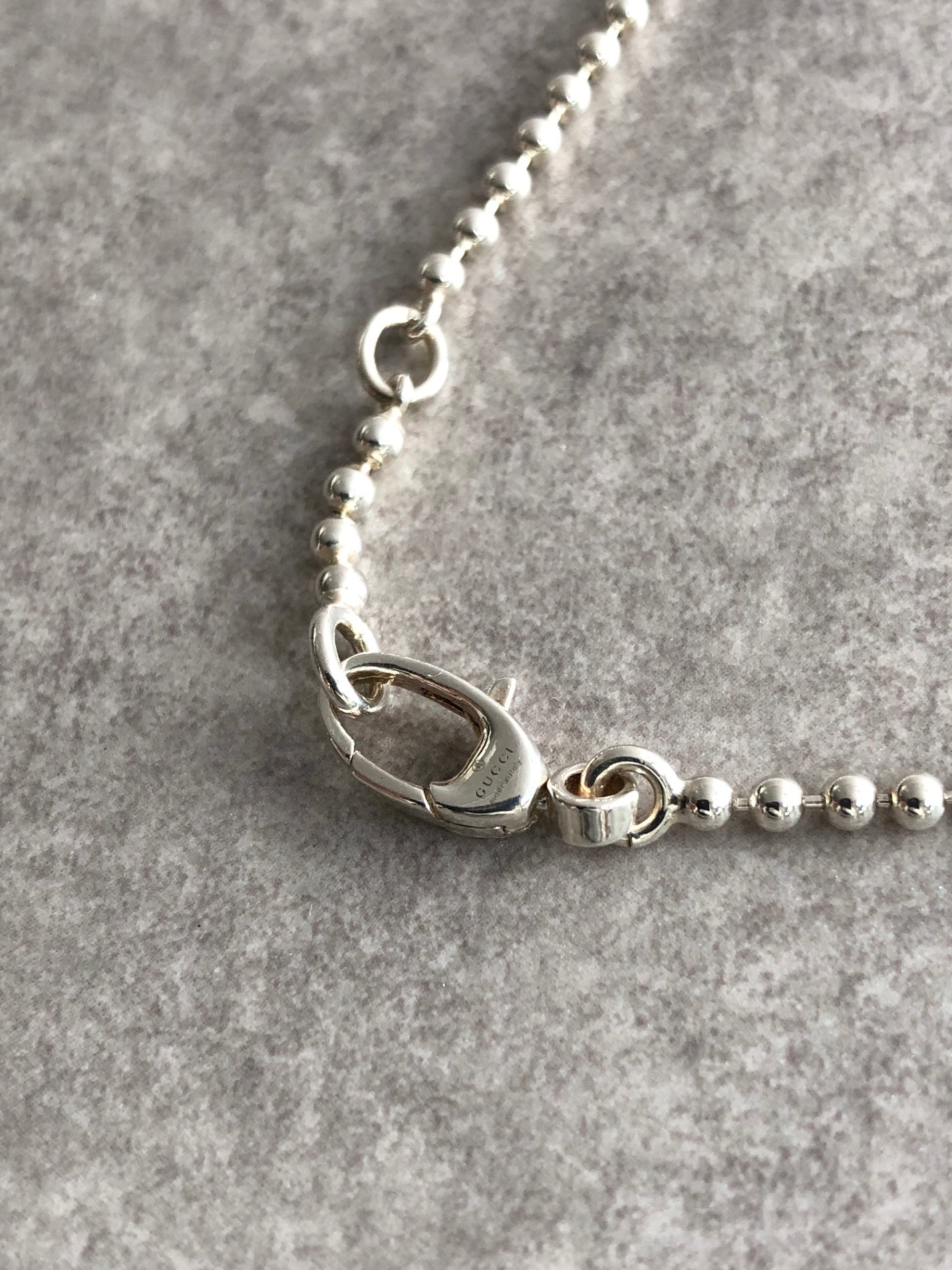 GUCCI Interlocking SILVER925 Necklace Silver Vintage 86xzbs