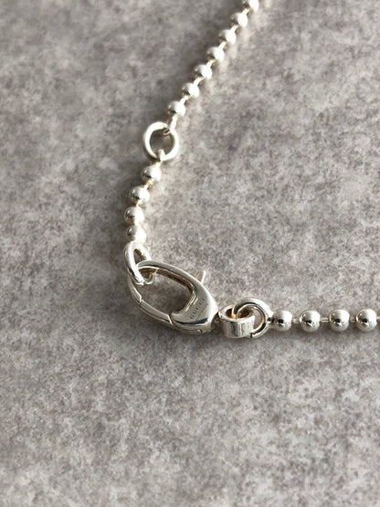 GUCCI Interlocking SILVER925 Necklace Silver Vintage 86xzbs