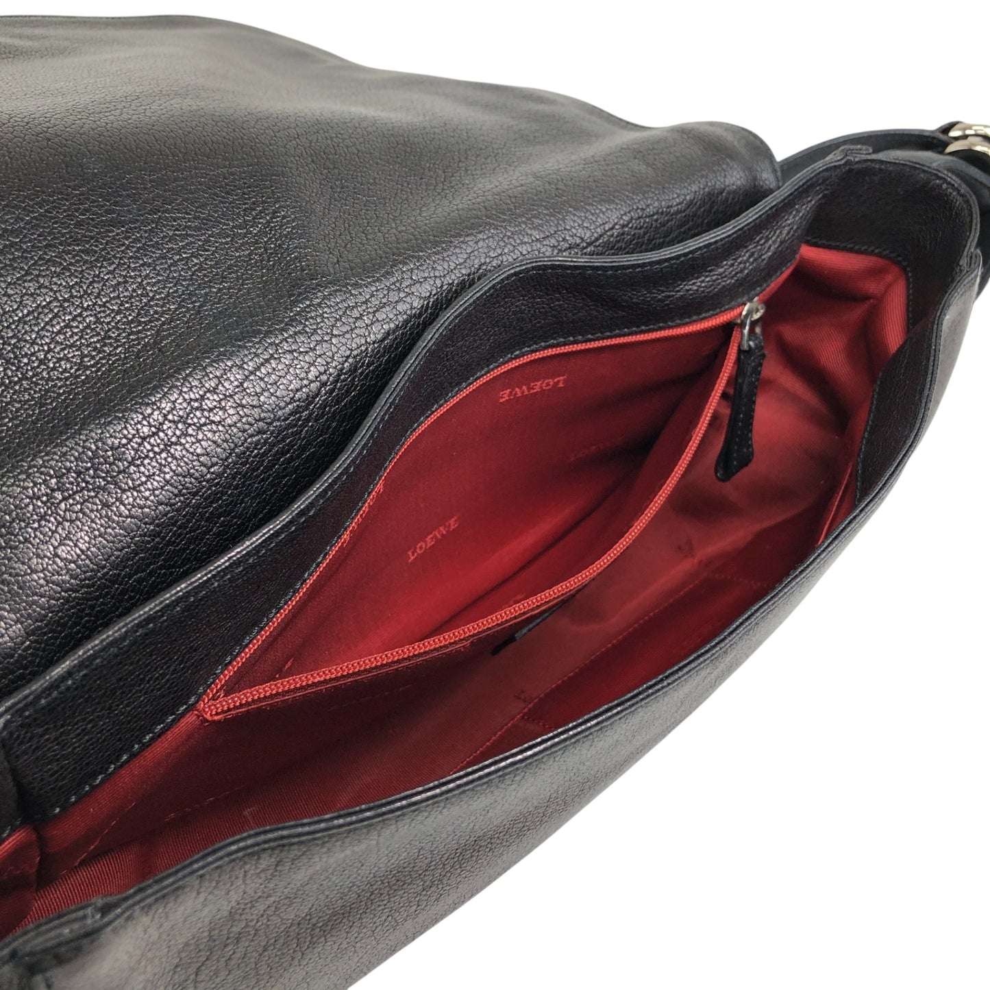 LOEWE Anagram Shoulder bag Black Vintage 8s3xv4